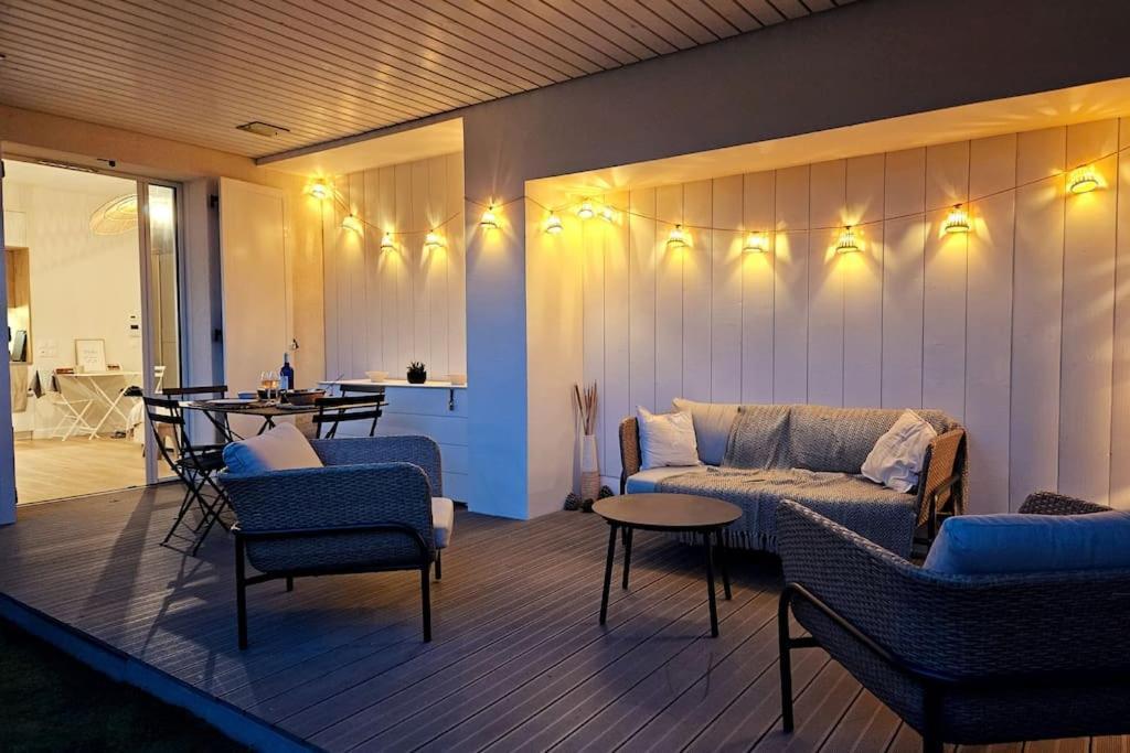 Arcareve - Grand Studio De Standing Avec Terrasse, Jardin Et Acces Direct A La Plage 阿卡雄 外观 照片